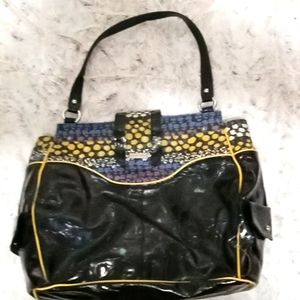 "M ICHI" PATENT LEATHER  TOTE